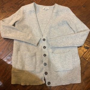 Madewell - heather gray merino wool cardigan small